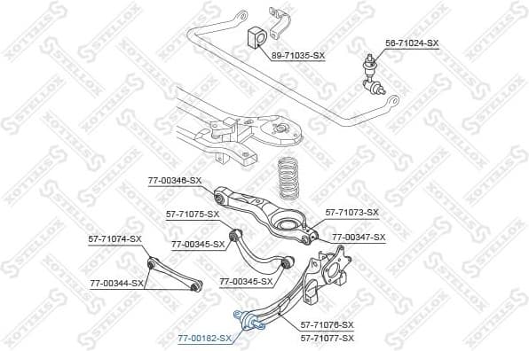 Mounting, control/trailing arm 77-00182-SX