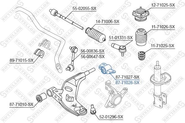 Mounting, control/trailing arm 87-71028-SX - image 2
