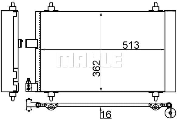 Condenser, air conditioning BEHR AC 585 001S