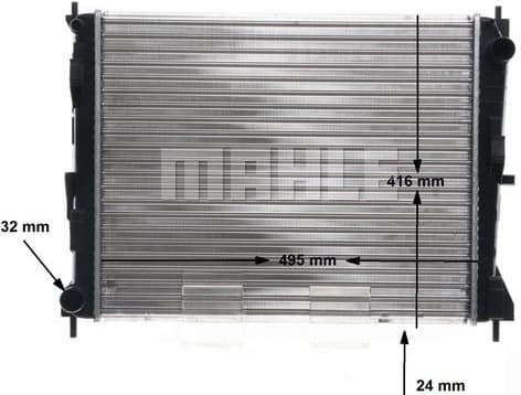 Radiator, engine cooling BEHR CR 1691 000S - image 11