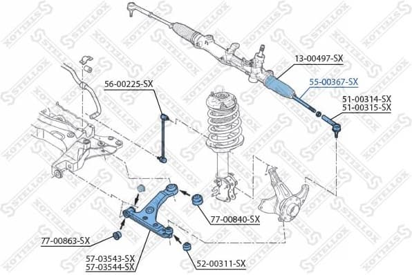 Inner Tie Rod 55-00367-SX