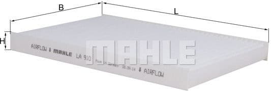 Filter, cabin air LA910