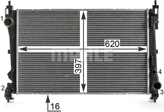Radiator, engine cooling BEHR CR 2003 000S - image 7