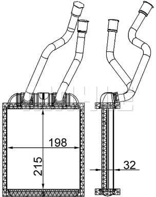 Heat Exchanger, interior heating BEHR AH 180 000S