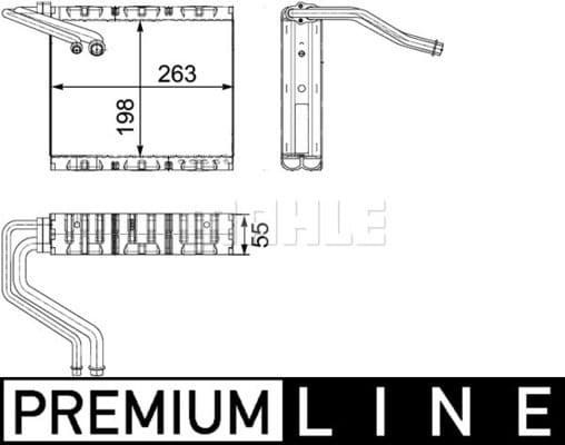 Evaporator, air conditioning BEHR *** PREMIUM LINE *** AE 85 000P