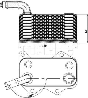 Oil Cooler, engine oil BEHR CLC 174 000S