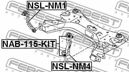 Holder, support frame/subframe NSL-NM4 - image 2