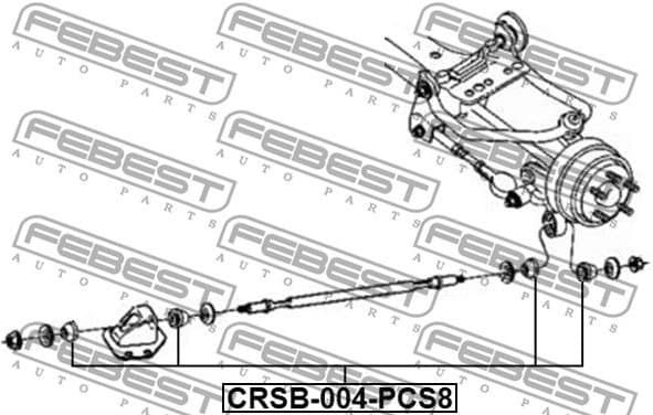 Mounting, control/trailing arm CRSB-004-PCS8 - image 2