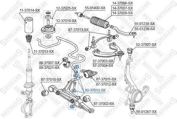 Mounting, stabiliser bar 89-37013-SX - image 2