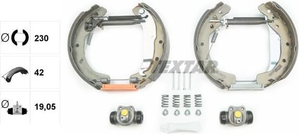 Brake Shoe Set Shoe Kit Pro 84049001
