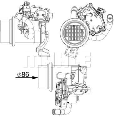 Cooler, exhaust gas recirculation BEHR *** PREMIUM LINE *** CE 18 000P - image 2