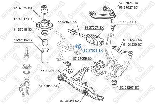 Mounting, stabiliser bar 89-37023-SX - image 2