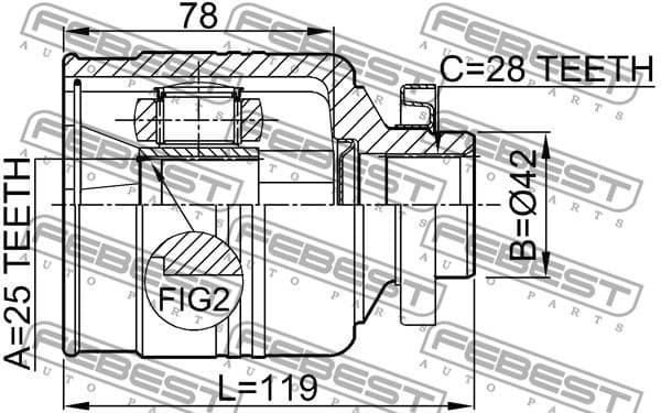 Joint Kit, drive shaft 2211-SORRH - image 2
