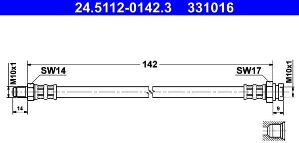 Brake Hose 24.5112-0142.3