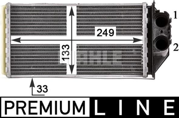 Heat Exchanger, interior heating BEHR *** PREMIUM LINE *** AH 187 000P