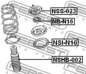 Rolling Bearing, suspension strut support mount NB-N16 - image 2