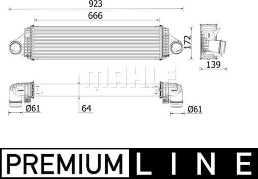Charge Air Cooler BEHR *** PREMIUM LINE *** CI 550 000P
