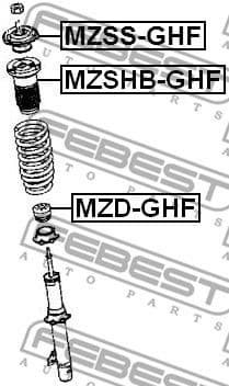 Protective Cap/Bellow, shock absorber MZSHB-GHF - image 2