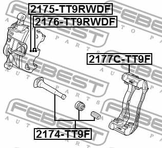 Brake Caliper Bracket Set 2177C-TT9F - image 2