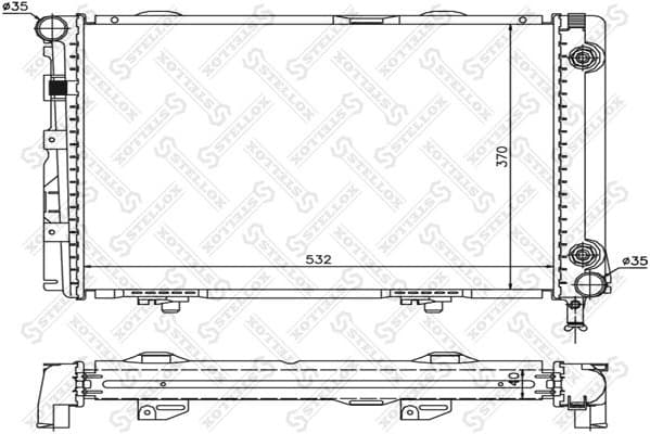 Radiator, engine cooling 10-25333-SX
