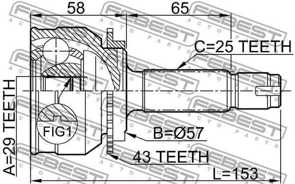 Joint Kit, drive shaft 0410-038A43 - image 2