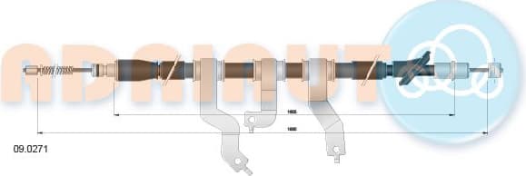 Cable Pull, parking brake 09.0271