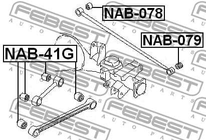 Mounting, control/trailing arm NAB-41G - image 2