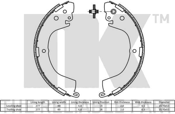 Brake Shoe Set 2730605 - image 2