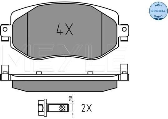 Brake Pad Set, disc brake MEYLE-ORIGINAL: True to OE. 025 226 1019