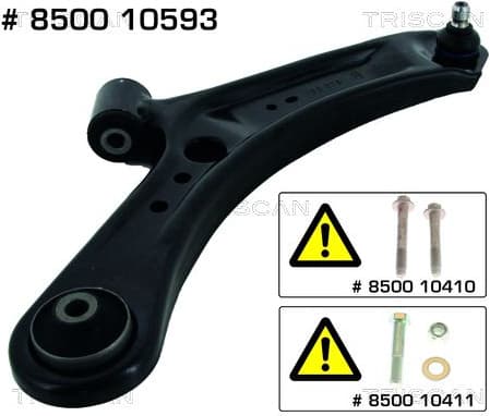 Control/Trailing Arm, wheel suspension 8500 10593