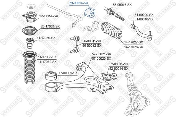 Mounting, stabiliser bar 79-00014-SX - image 2