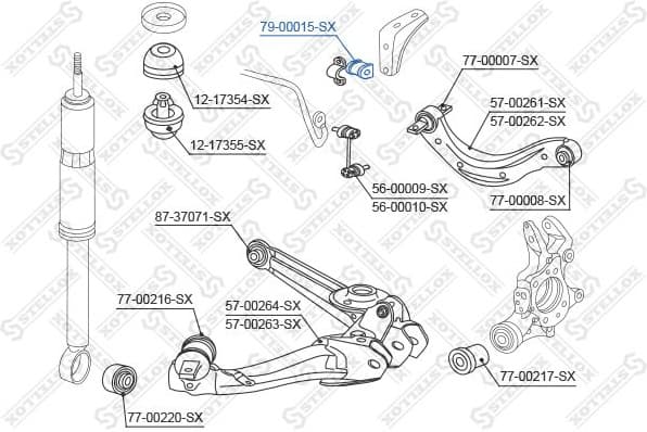 Mounting, stabiliser bar 79-00015-SX - image 2
