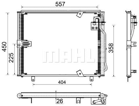 Condenser, air conditioning BEHR AC 148 000S