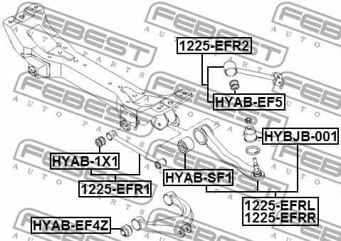 Control/Trailing Arm, wheel suspension 1225-EFR1 - image 2