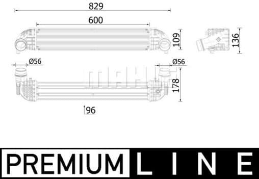 Charge Air Cooler BEHR *** PREMIUM LINE *** CI 615 000P