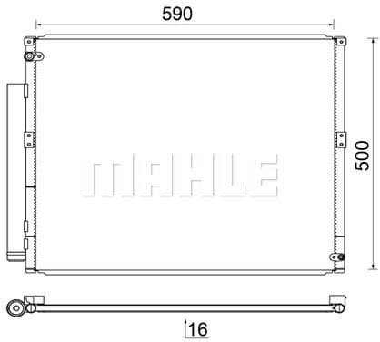 Condenser, air conditioning BEHR AC 836 000S