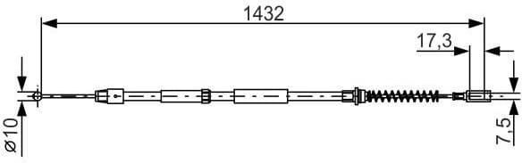 Cable Pull, parking brake 1 987 482 034