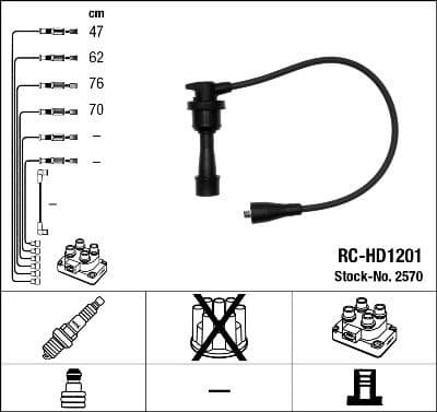 Ignition Cable Kit RC-HD1201