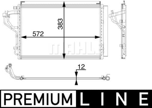 Condenser, air conditioning BEHR *** PREMIUM LINE *** AC 55 000P