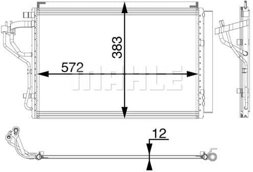 Condenser, air conditioning BEHR *** PREMIUM LINE *** AC 55 000P - image 2