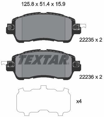 Brake Pad Set, disc brake 2223501