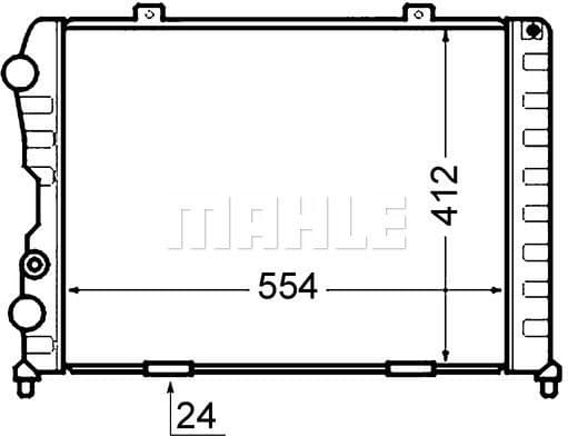 Radiator, engine cooling BEHR CR 1408 000S - image 2