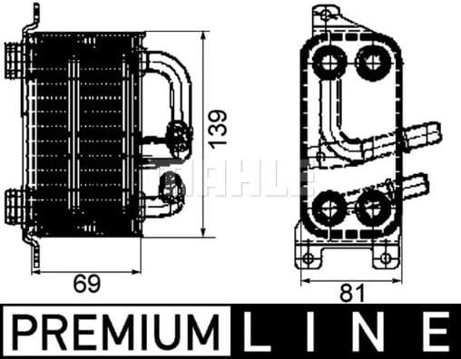 Oil Cooler, automatic transmission BEHR *** PREMIUM LINE *** CLC 66 000P