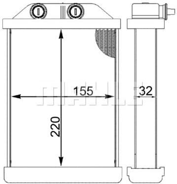 Heat Exchanger, interior heating BEHR AH 220 000S