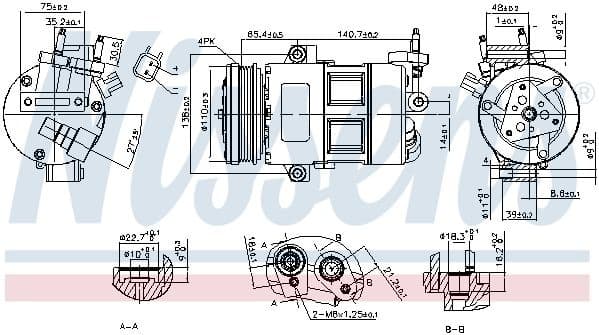 Compressor, air conditioning ** FIRST FIT ** 890639