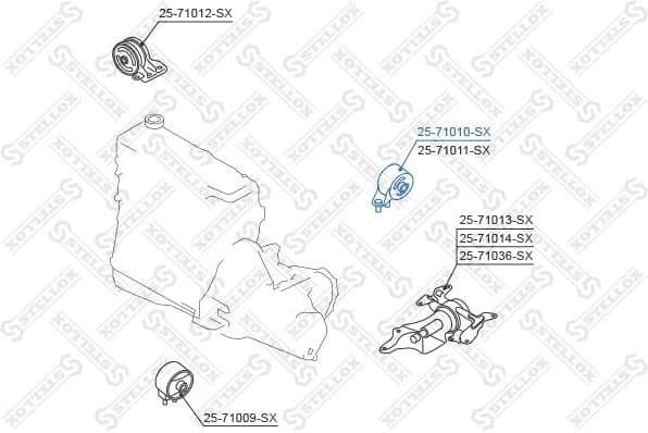 Mounting, engine 25-71010-SX - image 2