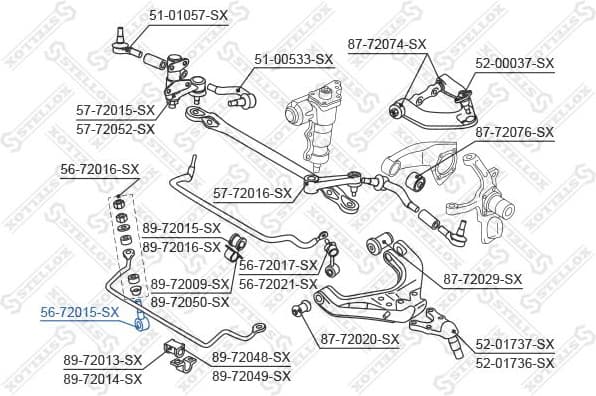 Link/Coupling Rod, stabiliser bar 56-72015-SX