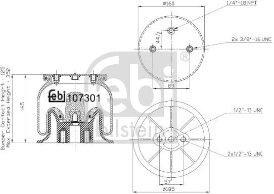 Bellow, air suspension 107301