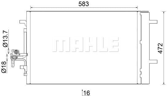 Condenser, air conditioning BEHR AC 959 000S