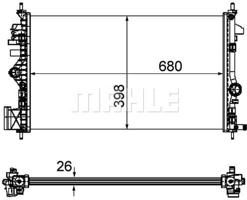 Radiator, engine cooling BEHR *** PREMIUM LINE *** CR 1102 000P - image 2